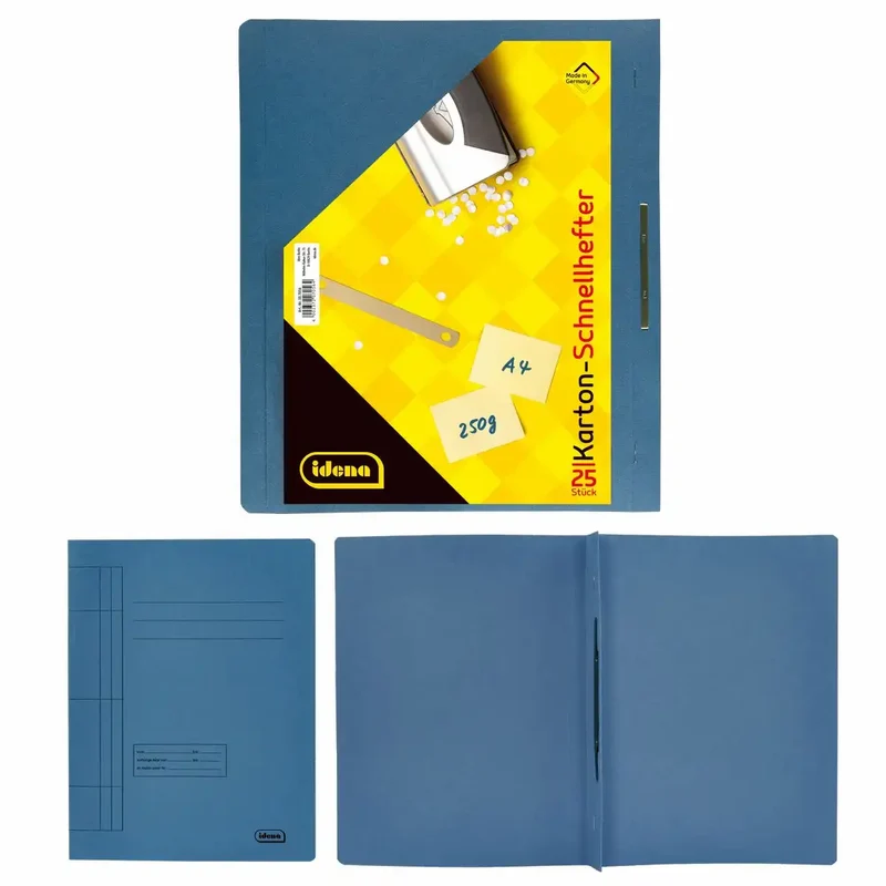 Idena Kartonschnellhefter DIN A4 blau - 250g/m² Qualität