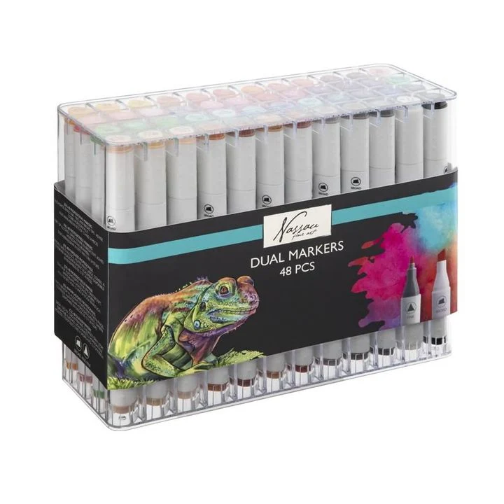 Nassau Fine Art Double-Sided Marker Set of 48
