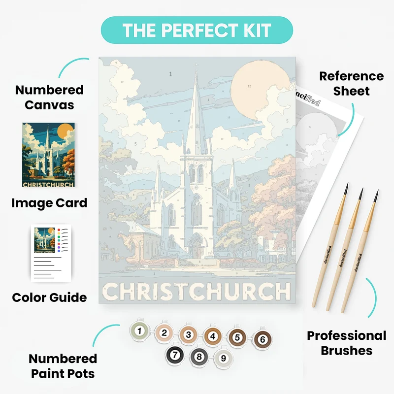 Christchurch, New Zealand - Paint by Numbers Kit