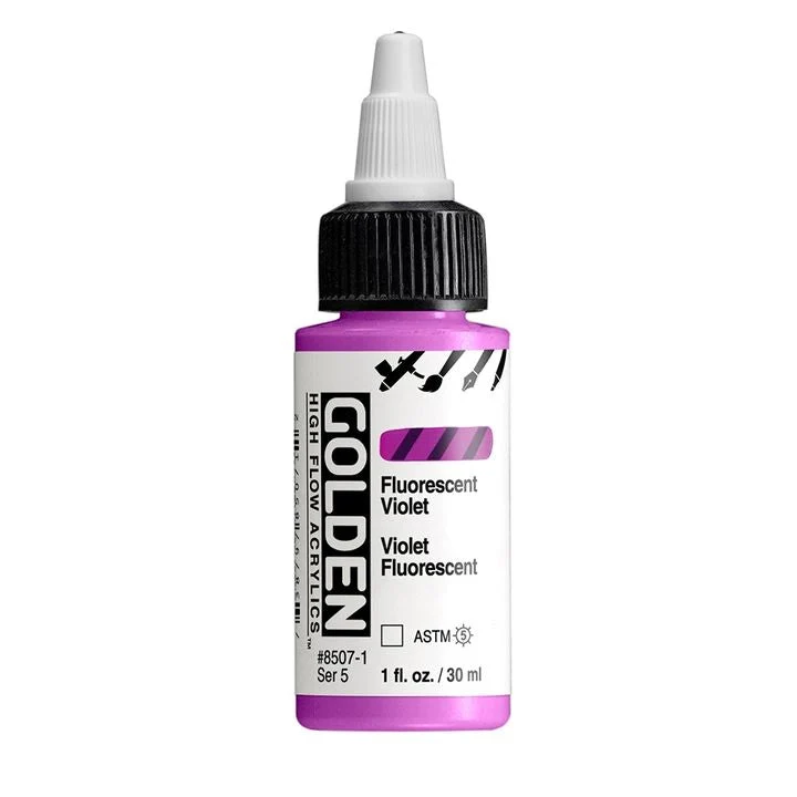 GOLDEN High Flow Fluorescent Acrylic Paint, 30 ml