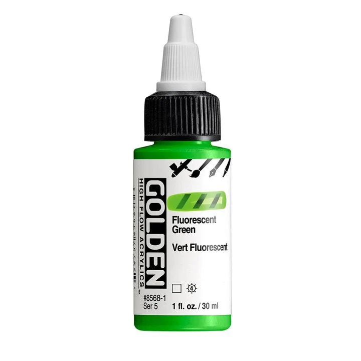 GOLDEN High Flow Fluorescent Acrylic Paint, 30 ml