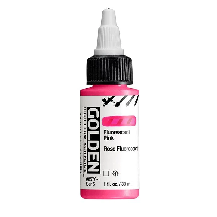 GOLDEN High Flow Fluorescent Acrylic Paint, 30 ml