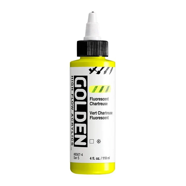 GOLDEN High Flow Fluorescent Acrylic Paint, 118 ml