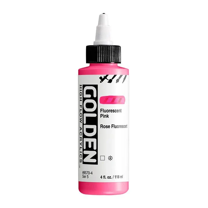 GOLDEN High Flow Fluorescent Acrylic Paint, 118 ml