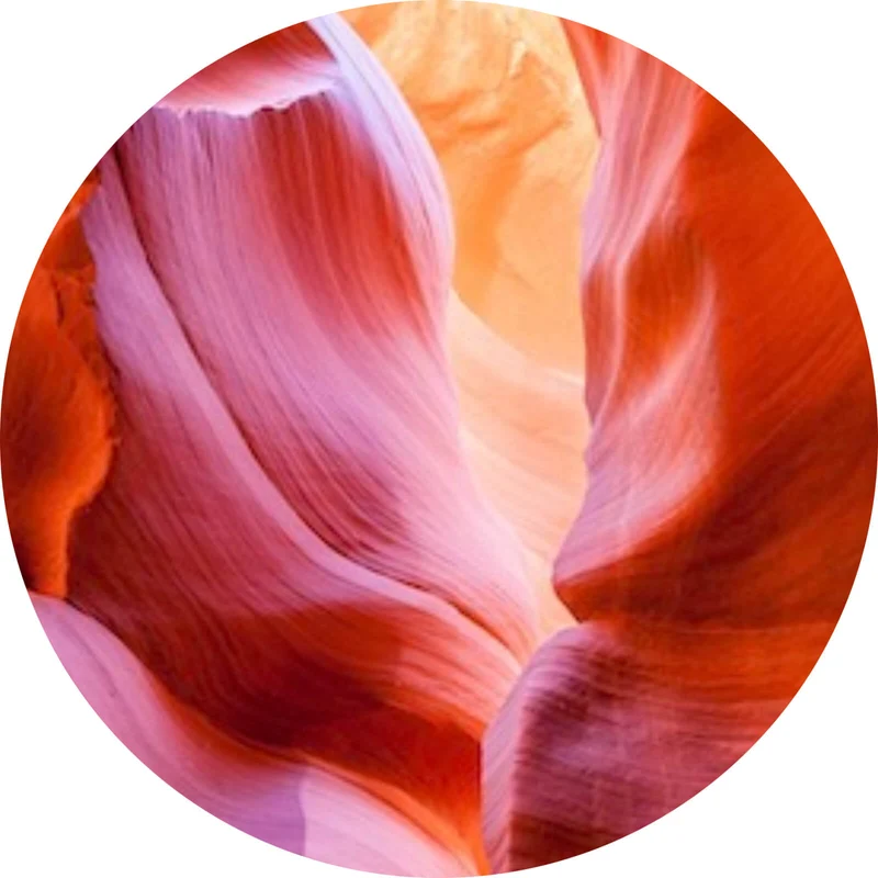 Aluminiumbild gebürstet Antelope Canyon Kreis