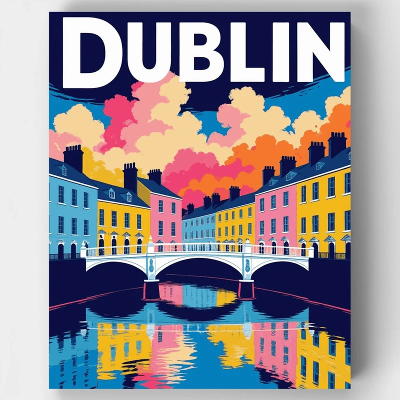 Dublin City Lights - Paint by Numbers Kit