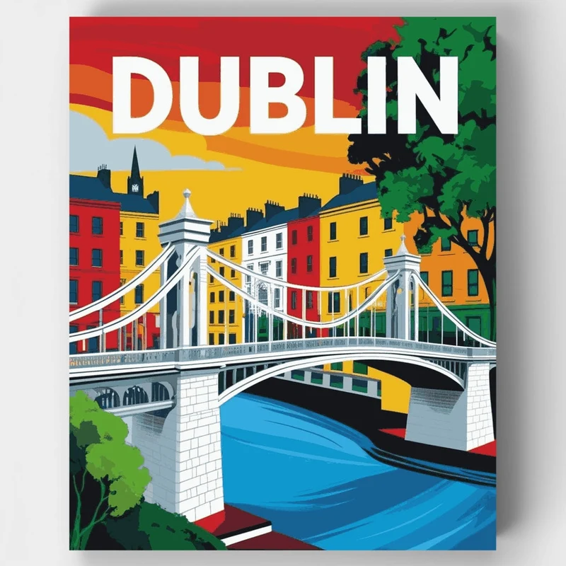 Dublin City Bridge - Paint by Numbers Kit