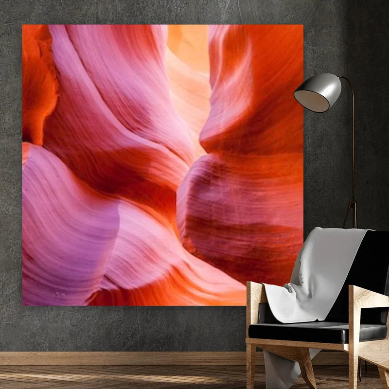 Aluminiumbild gebürstet Antelope Canyon Quadrat