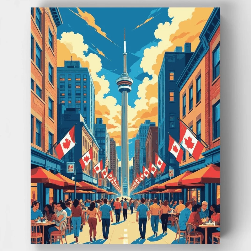 Toronto, Canada - Paint by Numbers Kit