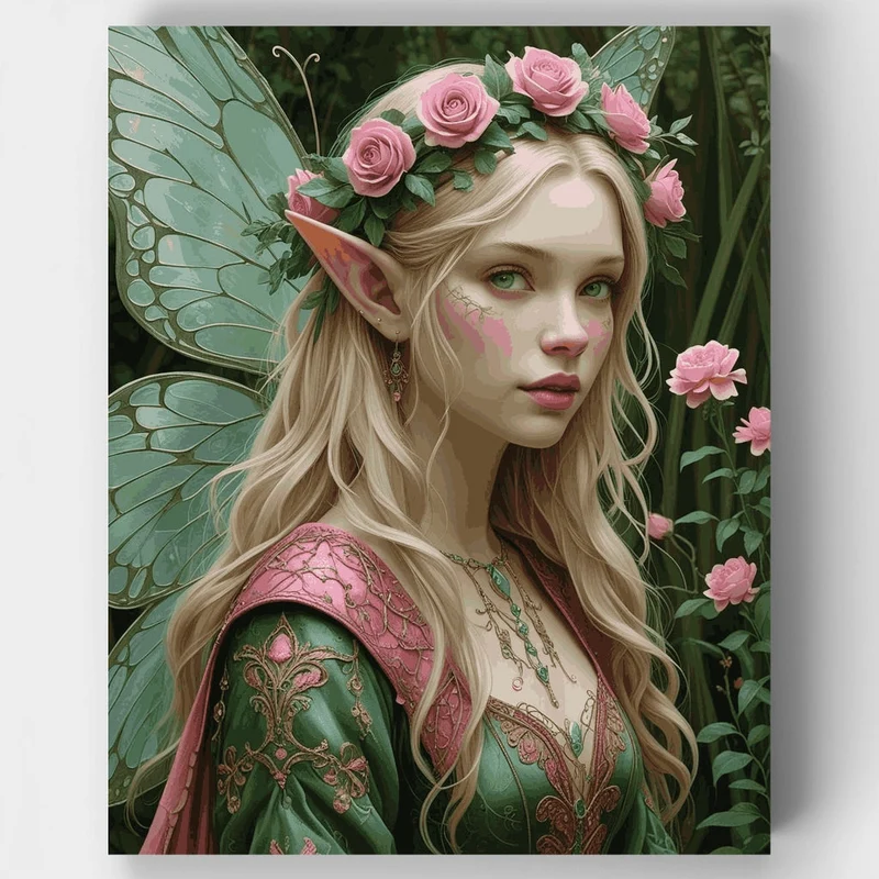 Rose Garden Fairy - Paint by Numbers Kit