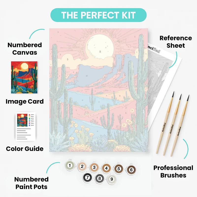 Arizona Desert Sunset - Paint by Numbers Kit