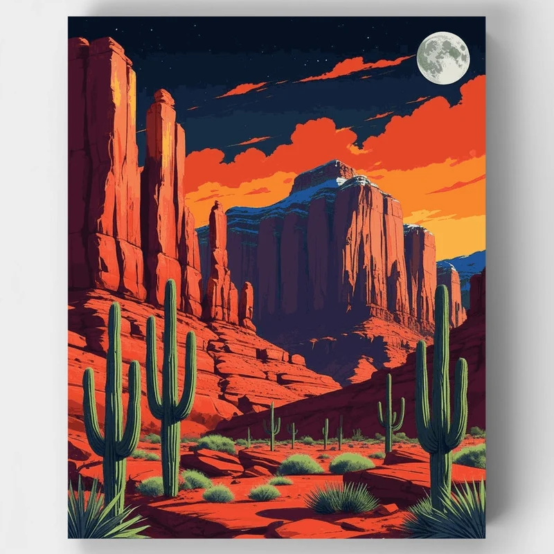 Arizona Desert Night - Paint by Numbers Kit