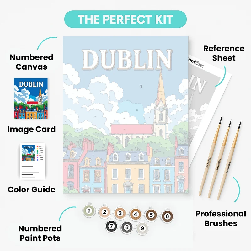 Dublin, Ireland - Paint by Numbers Kit