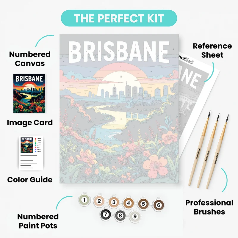 Brisbane Sunset - Paint by Numbers Kit
