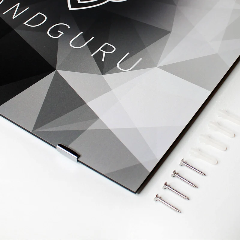 Aluminiumbild Eindrucksvolle Eulen Malerei Quadrat