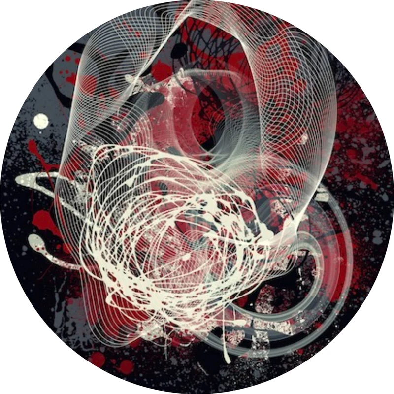 Aluminiumbild Abstrakte texturierte Collage Kreis