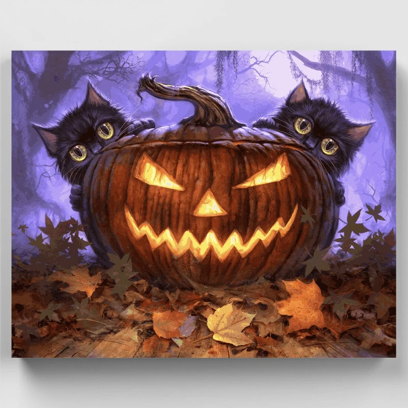 Scardy Cats - Paint by Numbers Kit