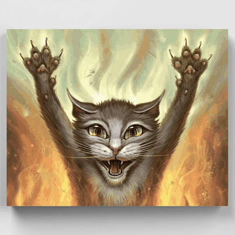 Pyscho Cat - Paint by Numbers Kit