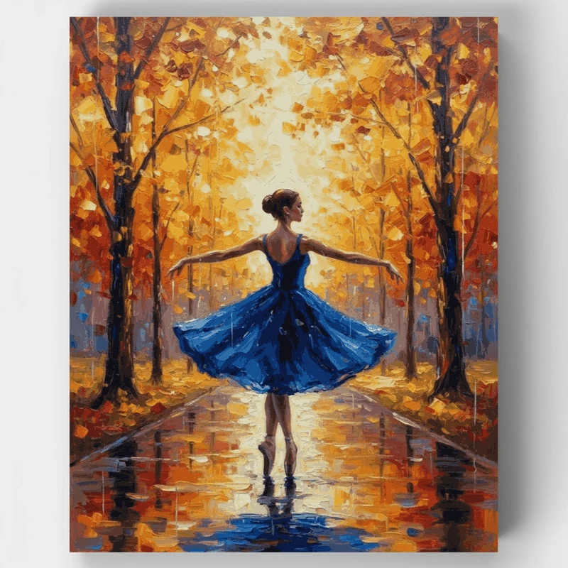 Ballerina in Autumn Forest - Paint by Numbers Kit
