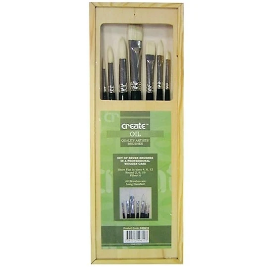 Create - Oil Wooden Brush Set