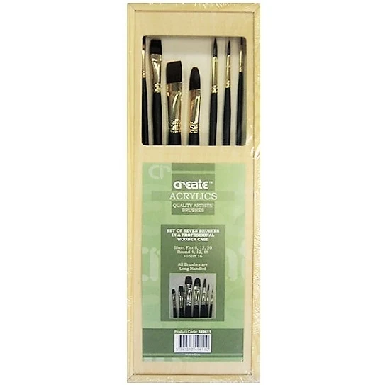 Create - Acrylic Wooden Brush Set