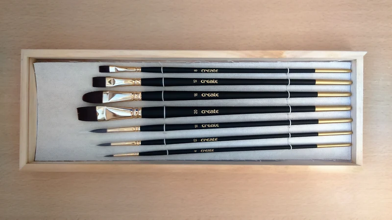 Create - Acrylic Wooden Brush Set