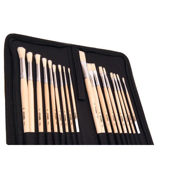 Create - 18 Hog Brushes with Case