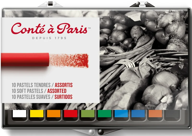 Conté - Soft Round Pastels - 10 Assorted