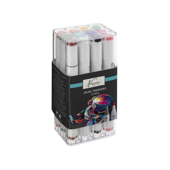 Nassau Fine Art Double-Sided Marker Set of 12