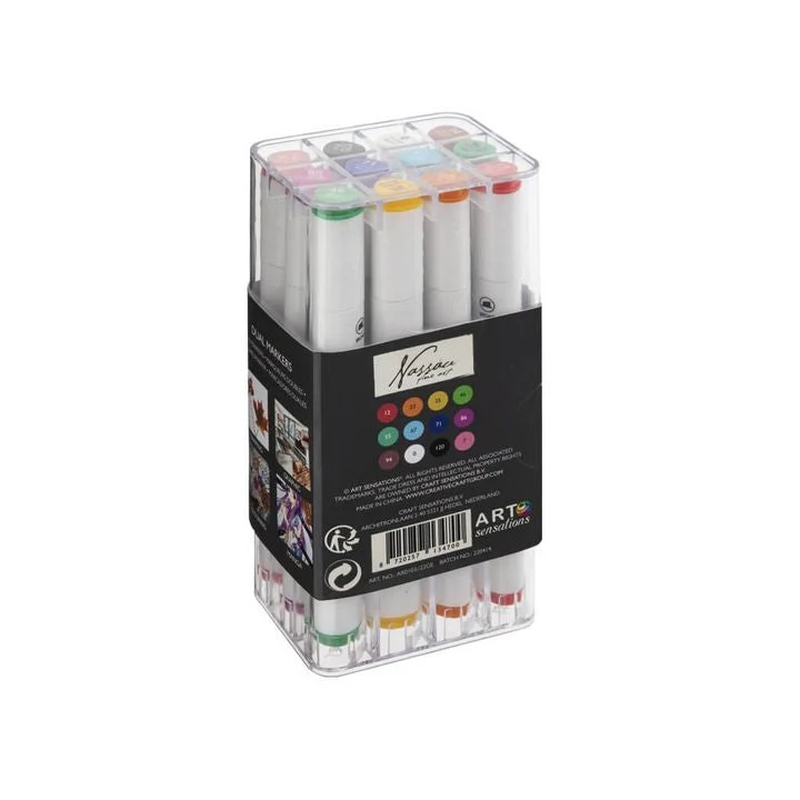 Nassau Fine Art Double-Sided Marker Set of 12