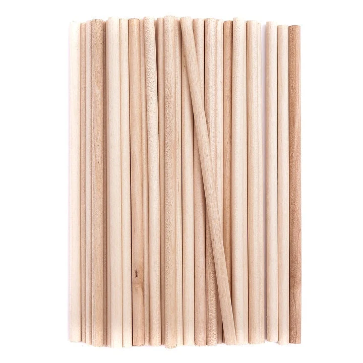 Creative Natural Round Sticks, 50 pcs