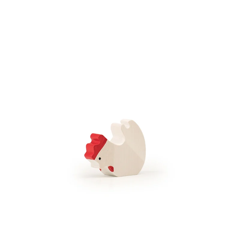 Huhn fressend weiss