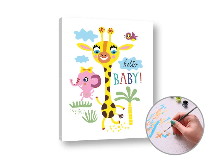 HELLO BABY Paint by Numbers | Low Difficulty