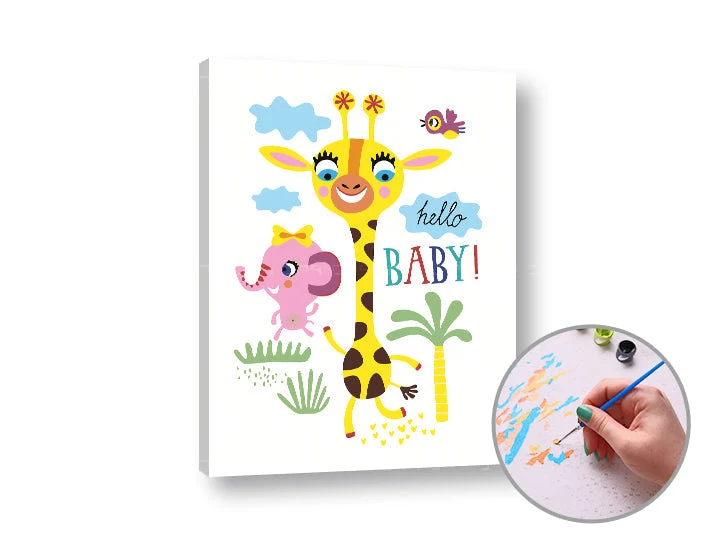 HELLO BABY Paint by Numbers | Low Difficulty
