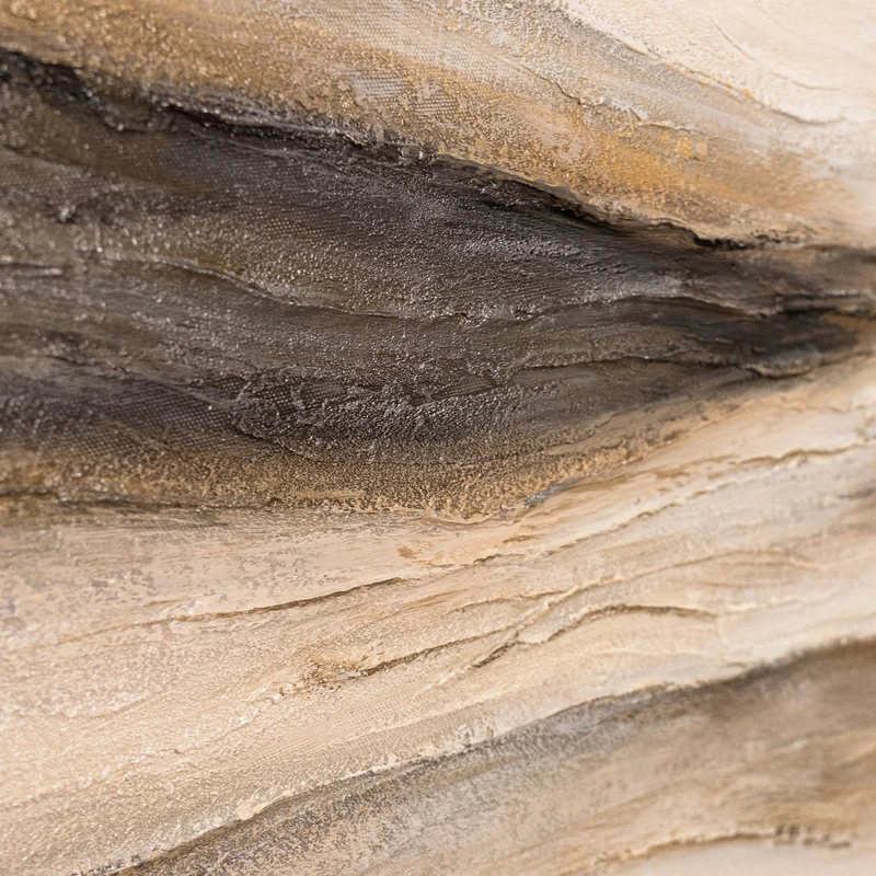 Moderne Leinwandbild „Spuren des Windes“ – Abstraktes Landschaftsbild handgemalt