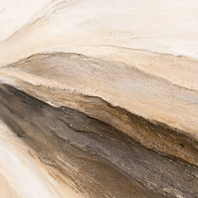Moderne Leinwandbild „Spuren des Windes“ – Abstraktes Landschaftsbild handgemalt