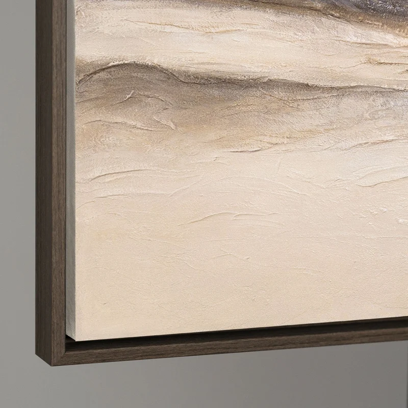 Moderne Leinwandbild „Spuren des Windes“ – Abstraktes Landschaftsbild handgemalt
