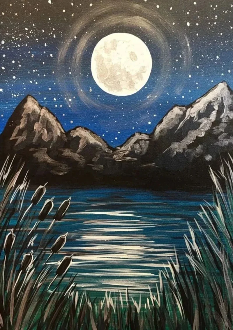 Diamond Painting Mond