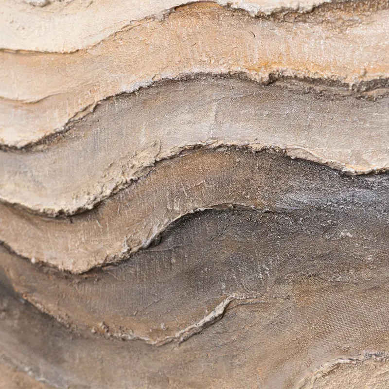 Handgemaltes Acrylgemälde „Erinnerung der Erde“ – Abstrakte Wandkunst in Beige & Braun