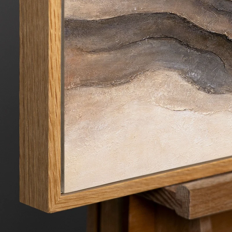 Handgemaltes Acrylgemälde „Erinnerung der Erde“ – Abstrakte Wandkunst in Beige & Braun