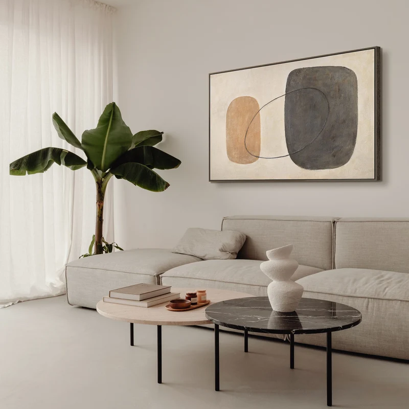 Modernes Leinwandbild handgemalt „Ausgewogenheit der Kontraste“