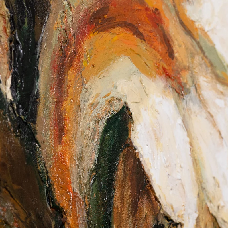 Abstrakte Kunst Blume – Acrylbild auf Leinwand „Vergehen der Zeit“