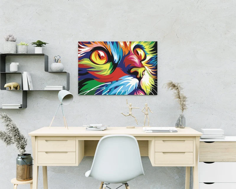 Diamond Painting Katzenkopf