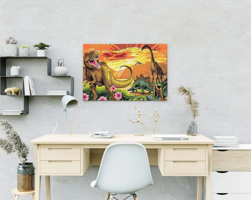 Malen nach Zahlen Dinosaurier