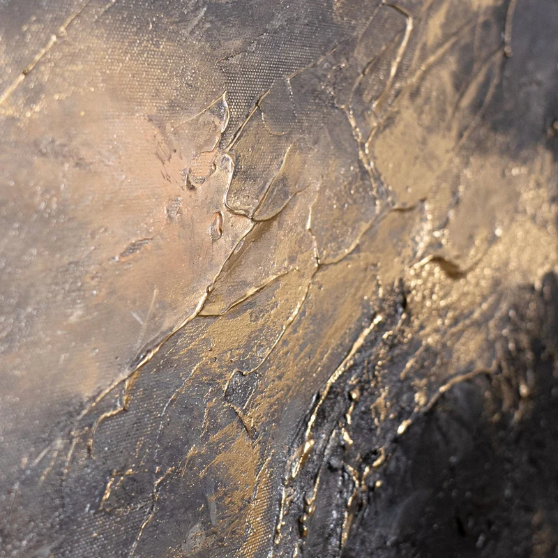 Leinwand Kunstwerk mit Struktur – Modernes Gemälde „Himmelsglühen“