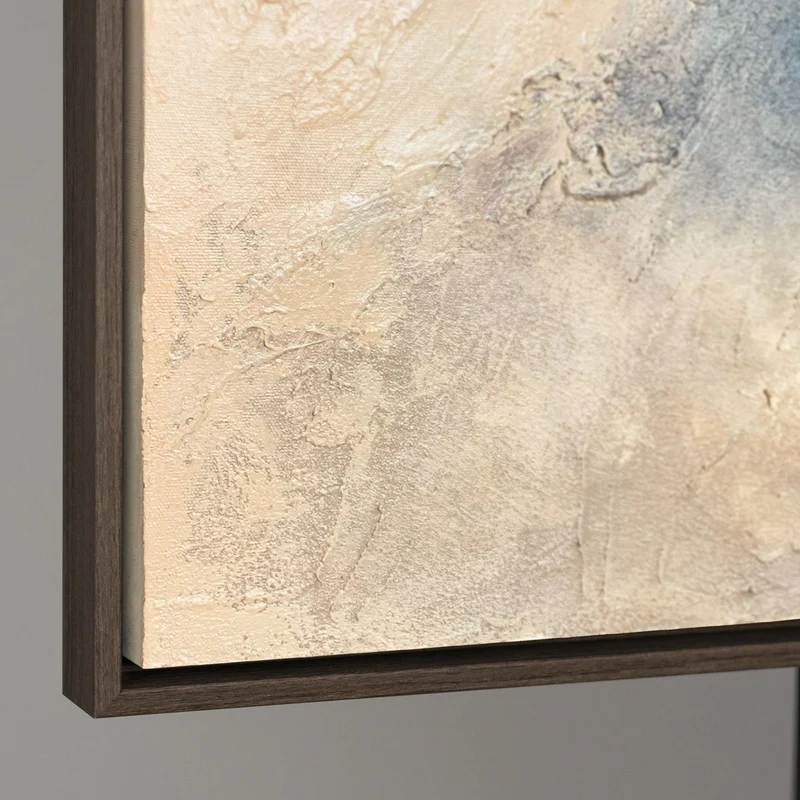 Leinwand Kunstwerk mit Struktur – Modernes Gemälde „Himmelsglühen“