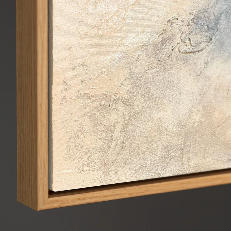 Leinwand Kunstwerk mit Struktur – Modernes Gemälde „Himmelsglühen“