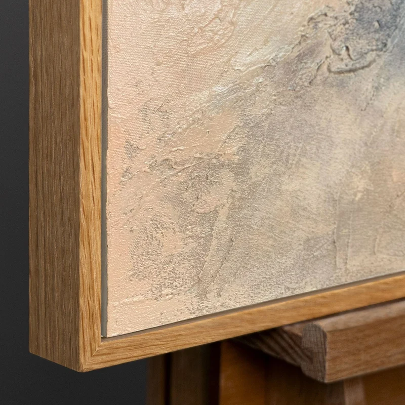 Leinwand Kunstwerk mit Struktur – Modernes Gemälde „Himmelsglühen“