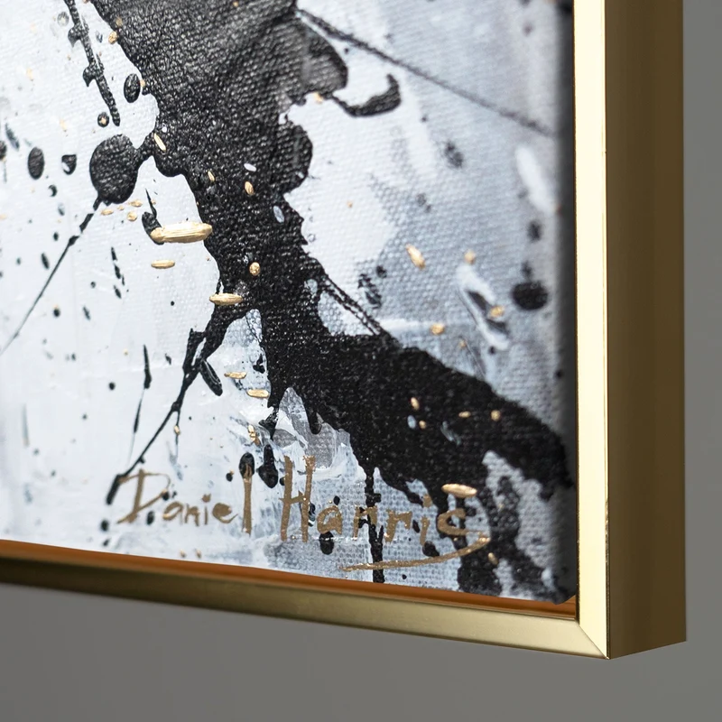 Handgemaltes Acrylbild „Galoppierendes Pferd“ – dynamische Wanddeko auf Leinwand mit Rahmen