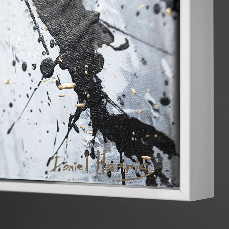 Handgemaltes Acrylbild „Galoppierendes Pferd“ – dynamische Wanddeko auf Leinwand mit Rahmen